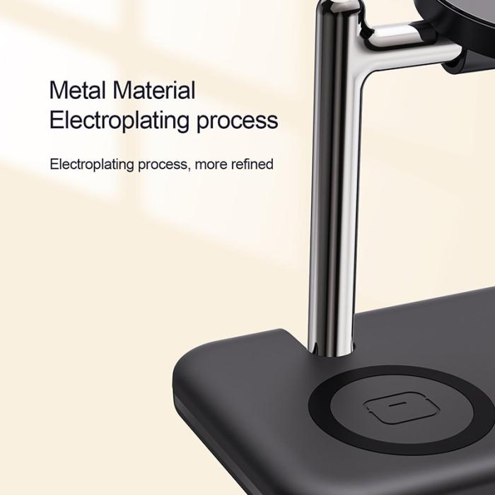 OEM - V8A Laddningsstation för Apple AirPods/Watch, 2-i-1 Magnetisk Fällbar - Svart