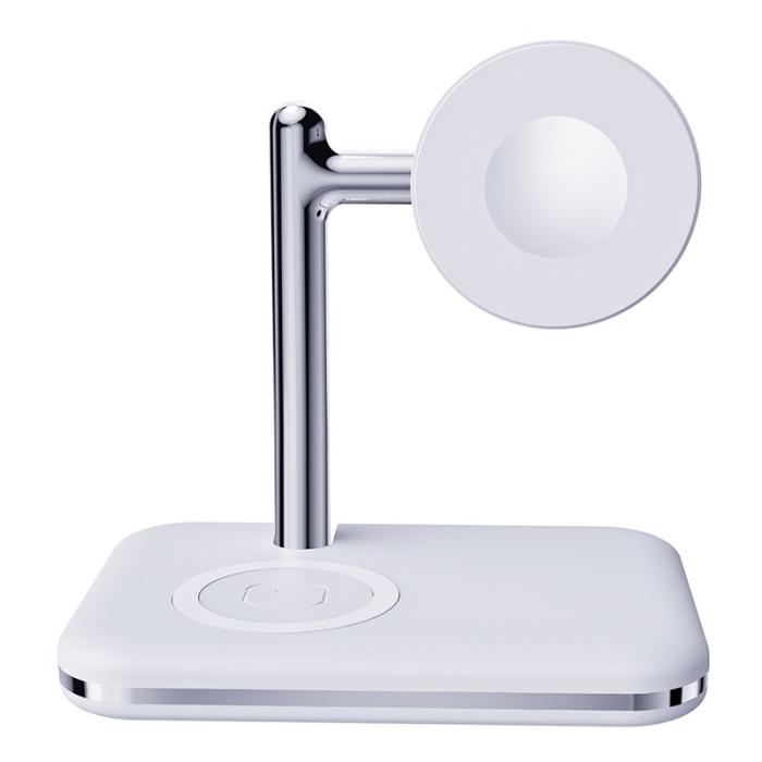 OEM - V8A Laddningsstation för Apple AirPods/Watch, 2-i-1 Magnetisk Trådlös - Vit