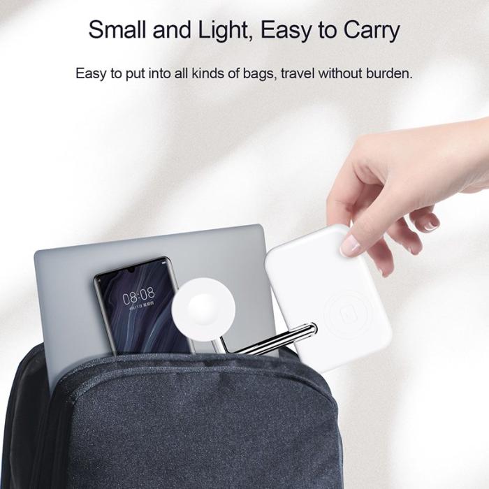 OEM - V8A Laddningsstation för Apple AirPods/Watch, 2-i-1 Magnetisk Trådlös - Vit