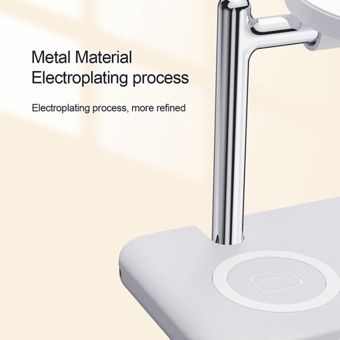 OEM - V8A Laddningsstation för Apple AirPods/Watch, 2-i-1 Magnetisk Trådlös - Vit