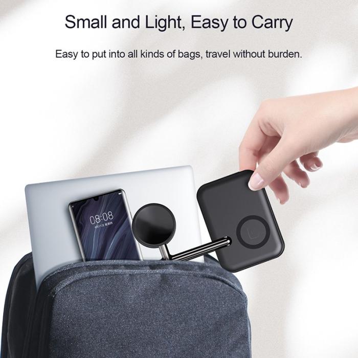 OEM - V8S Trådlös laddningsstation för Samsung Galaxy Buds/Watch, 2-i-1, svart