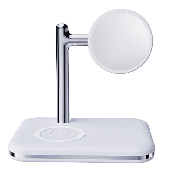 OEM - V8S Trådlös laddningsstation för Samsung Galaxy Buds/Watch - Vit