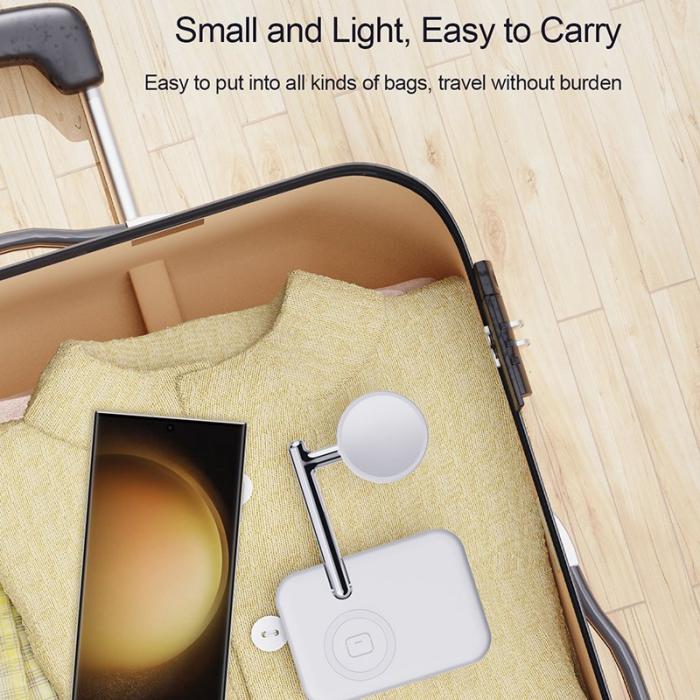 OEM - V8S Trådlös laddningsstation för Samsung Galaxy Buds/Watch - Vit