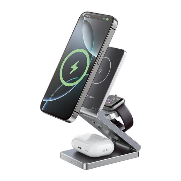 OEM - VENTION FGF Series 3-i-1 15W Snabbladdare för Mobil, Klocka, Hörlurar