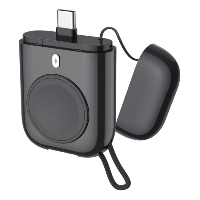 OEM - W01 Bärbar Trådlös Laddare för Apple Watch - Magnetisk - Svart