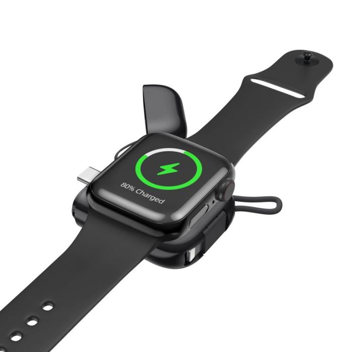 OEM - W01 Bärbar Trådlös Laddare för Apple Watch - Magnetisk - Svart