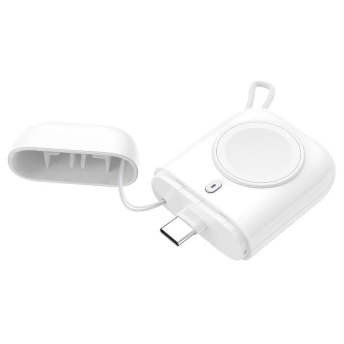 OEM - W01 Bärbar Trådlös Laddare för Apple Watch - Magnetisk - Vit