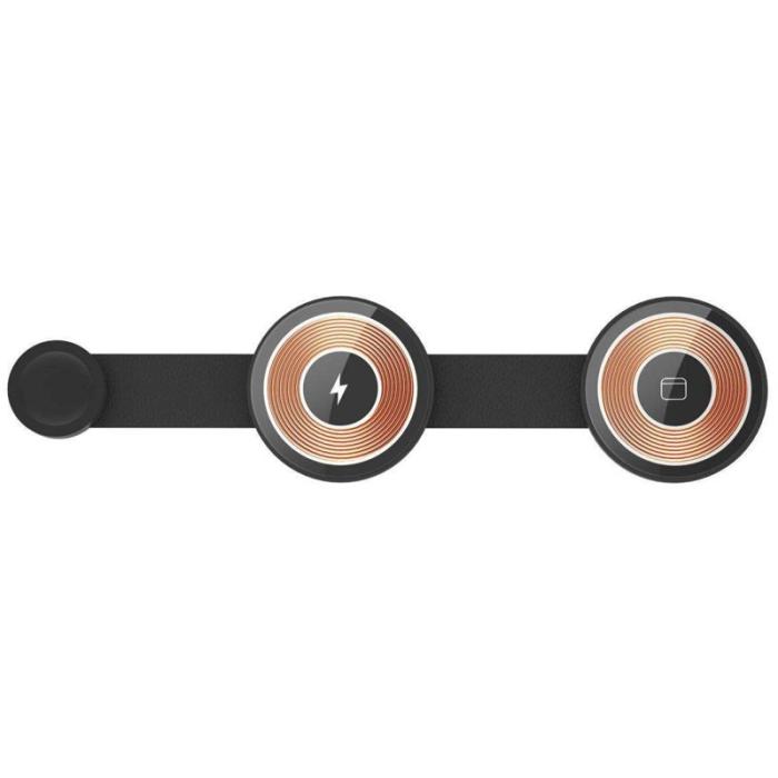 OEM - W-162 3-i-1 Fällbar Laddningsdocka Magnetisk Trådlös Laddare - Svart