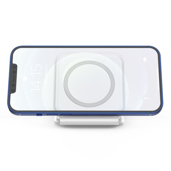 OEM - WC-07W 3-i-1 Magnetisk Trådlös Laddare Fällbar Laddningsdocka - Vit