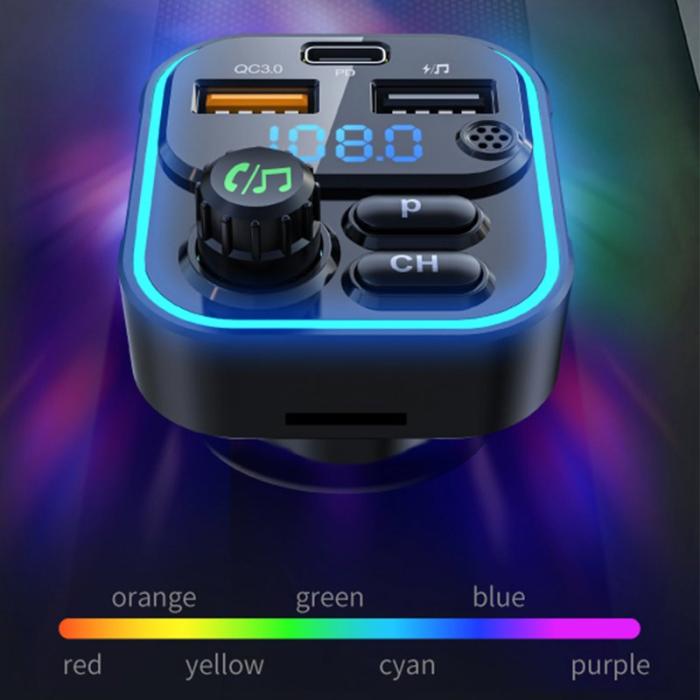 OEM - WEKOME WP-C52 Bluetooth MP3 PD 20W Snabbladdare för bil