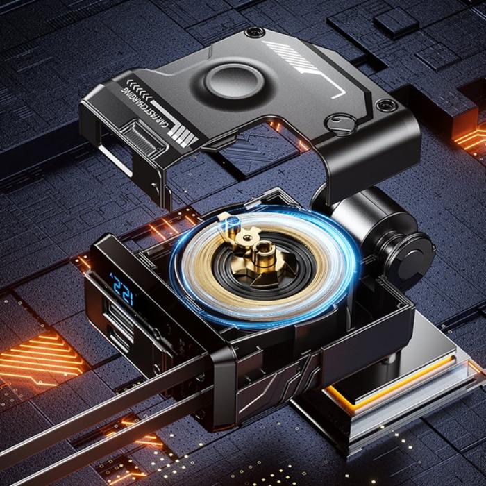 OEM - WEKOME WP-C59 Biladapter 75W Snabbladdning Multi-Port med kabel - Svart