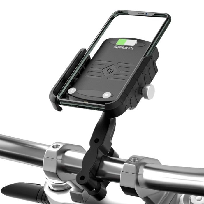 OEM - WUPP CSZH-19414A1 M9 Trådlös laddare med USB-port för styre, svart