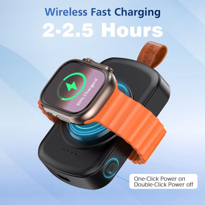 OEM - X27 Magnetisk trådlös laddare för Apple Watch, svart, ABS+PC