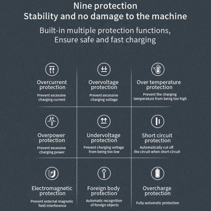 OEM - X399 15W Snabbladdare 3-i-1 Trådlös Laddare för Mobil, Klocka, Hörlurar