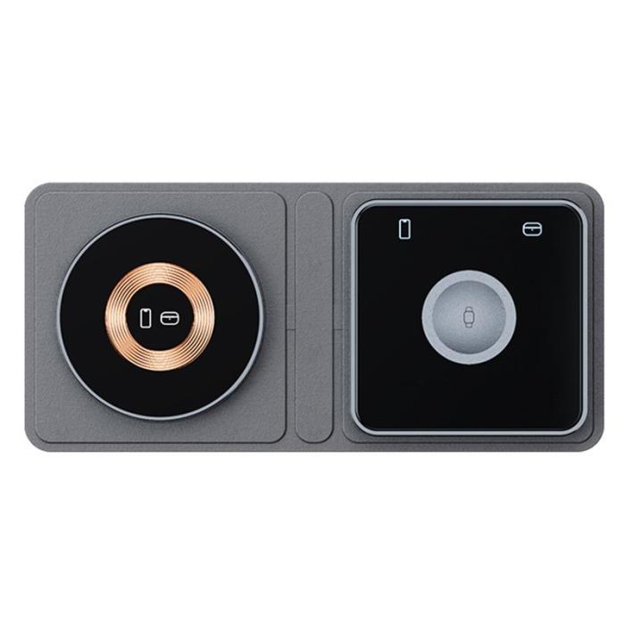 OEM - XH-X8C 3-i-1 15W Magnetisk Trådlös Laddare för Mobiltelefoner, Akryl