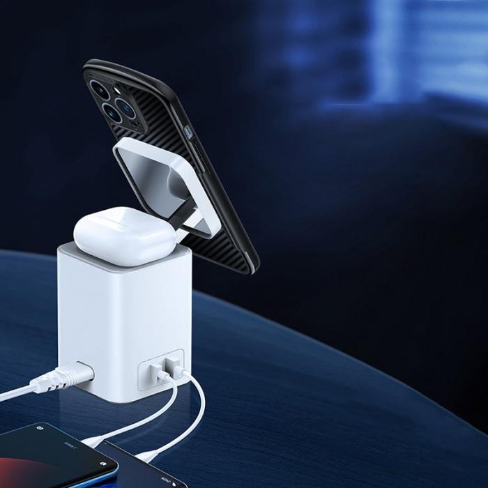 OEM - XUNDD 041 4-i-1 Magnetisk Trådlös Laddare med Justerbar Station, USB-A + Type-C