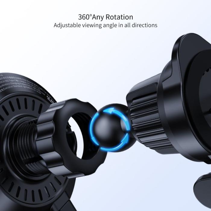 OEM - XUNDD XDCH-081 15W magnetisk trådlös biltelefonladdare med ambientljus