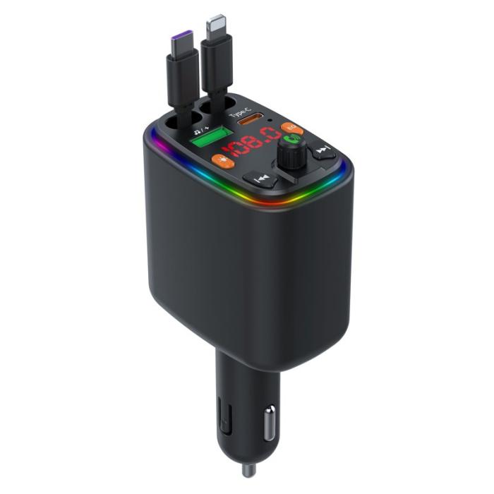 OEM - Y10 Biladapter FM-sändare Bluetooth-kompatibel MP3-spelare med Type C