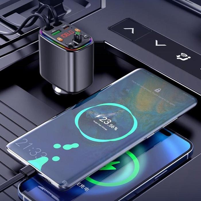 OEM - Y10 Biladapter FM-sändare Bluetooth-kompatibel MP3-spelare med Type C