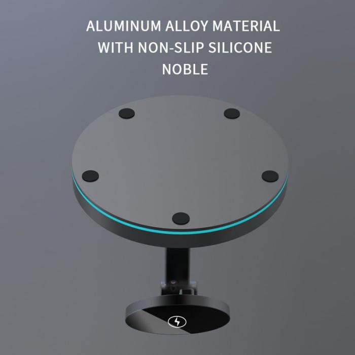 OEM - Fällbar Magnetisk Trådlös Laddare 15W Snabbladdning Ställ - Svart