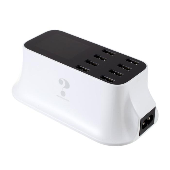 OEM - YC-CDA19 Dockningsstation 8-Port USB Laddare med LED-display - EU-kontakt