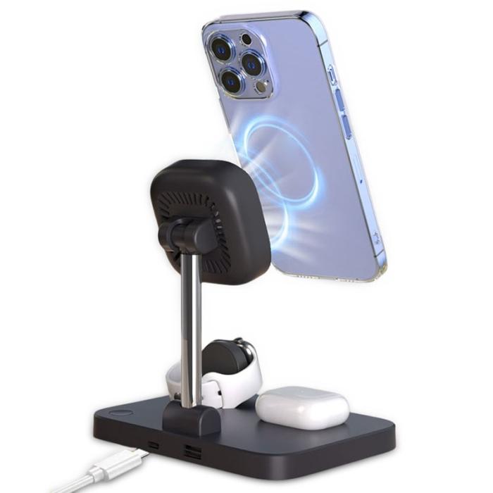 OEM - Magnetisk trådlös laddare för iPhone/AirPods/Apple Watch med kylfläkt
