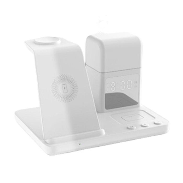 OEM - 6-i-1 Trådlös Laddare för Telefon, Klocka, Hörlurar - Vit