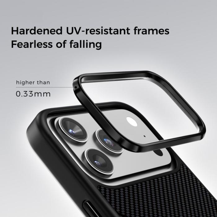 ABEEL - ABEEL CF-Lyocell iPhone 17 Pro Max Skal MagSafe Microfiber Grå