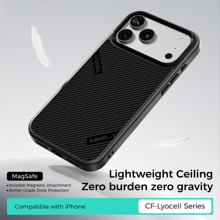 ABEEL - ABEEL CF-Lyocell iPhone 17 Pro Max Skal MagSafe Svart