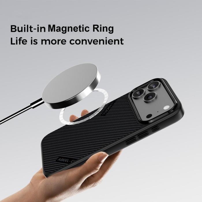 ABEEL - ABEEL CF-Lyocell iPhone 17 Pro Max Skal MagSafe Svart