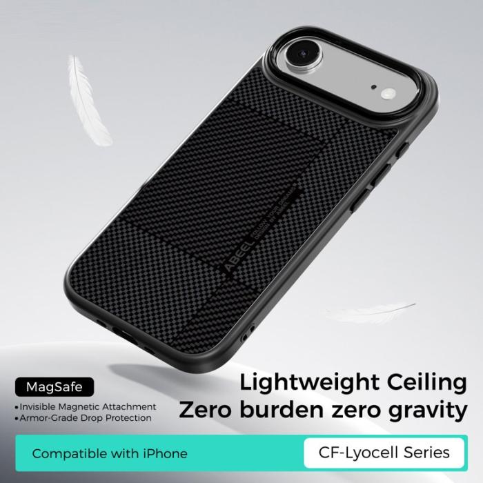 ABEEL - ABEEL CF-Lyocell Series iPhone Air Fodral MagSafe Grå