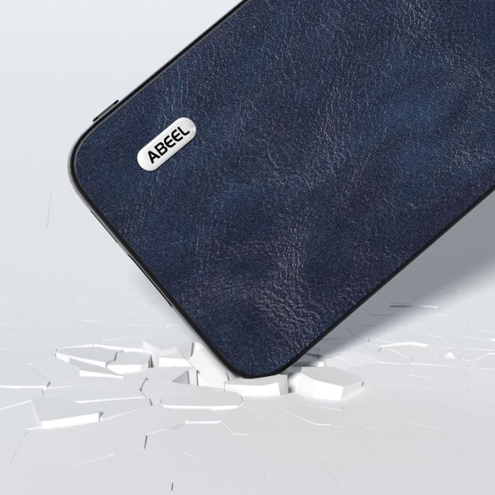 ABEEL - ABEEL Cowhide Texture Fodral för Samsung Galaxy S23 FE - Blå