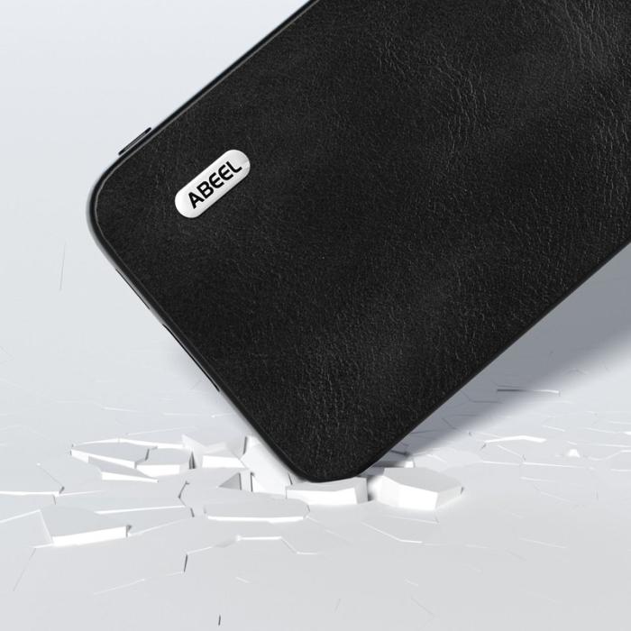 ABEEL - ABEEL Cowhide Texture Fodral för Samsung Galaxy S23 FE - Svart