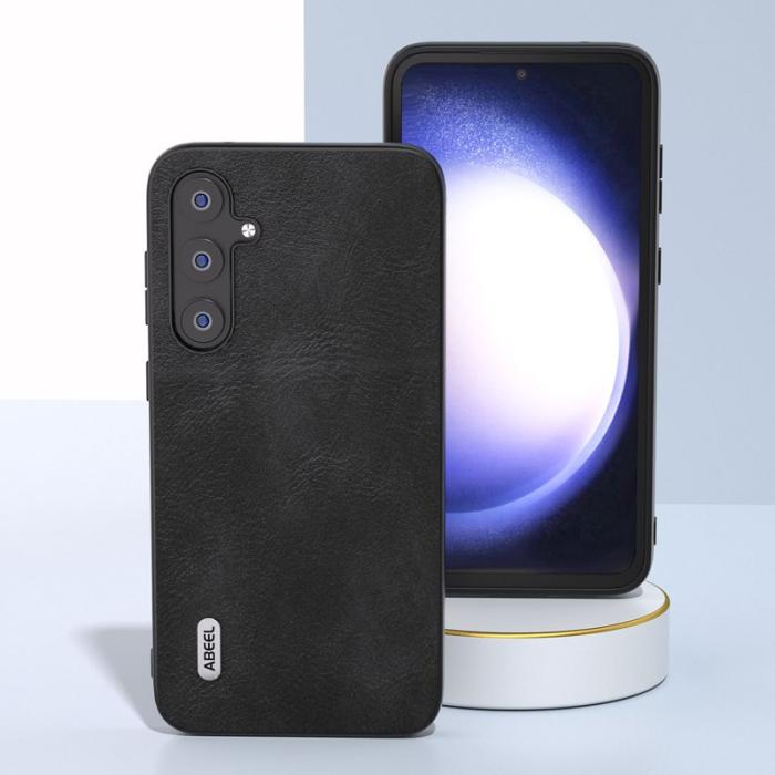 ABEEL - ABEEL Cowhide Texture Fodral för Samsung Galaxy S23 FE - Svart