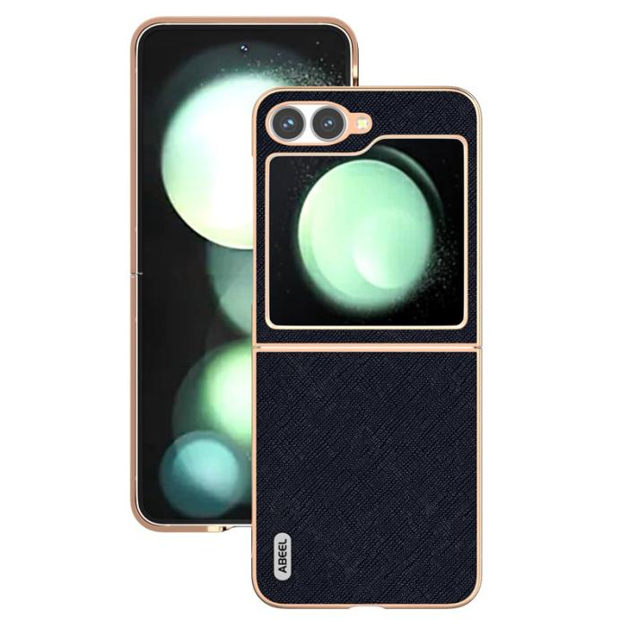 ABEEL - ABEEL For Samsung Galaxy Z Flip7 FE 5G Mobilskal Blå Cross Textur