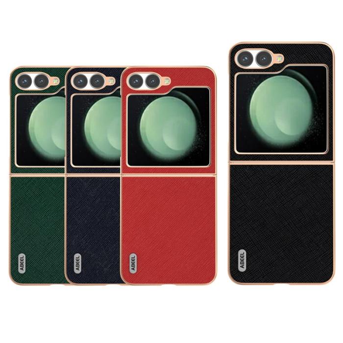 ABEEL - ABEEL For Samsung Galaxy Z Flip7 FE 5G Mobilskal Blå Cross Textur