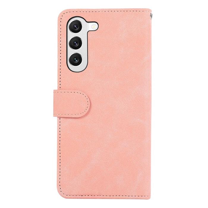 ABEEL - ABEEL Galaxy S22 5G Plånboksfodral RFID-Skydd Konstläder Rosa