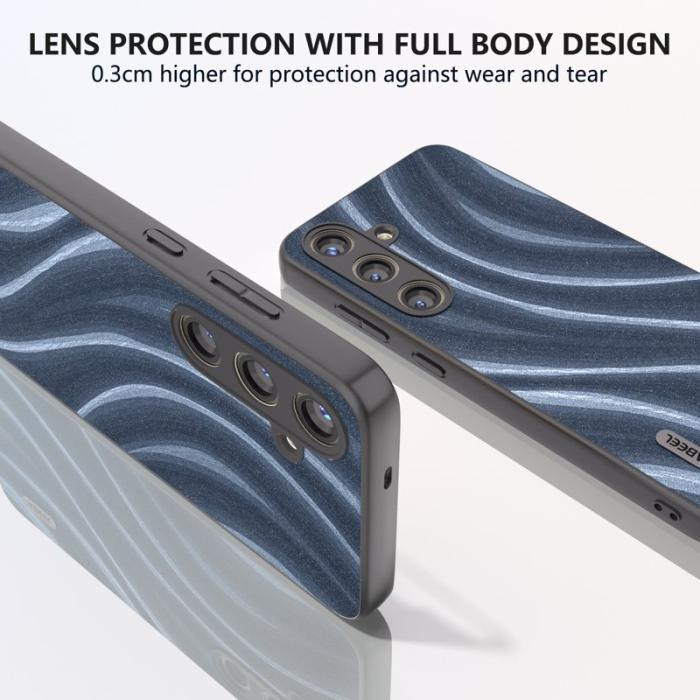 ABEEL - ABEEL Galaxy S24 Skal Milky Way PU Läder Blå