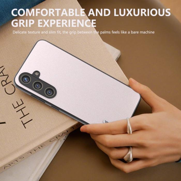 ABEEL - ABEEL Mobilskal till Galaxy S24+ PU Läder Glitter Ytbehandling - Vit