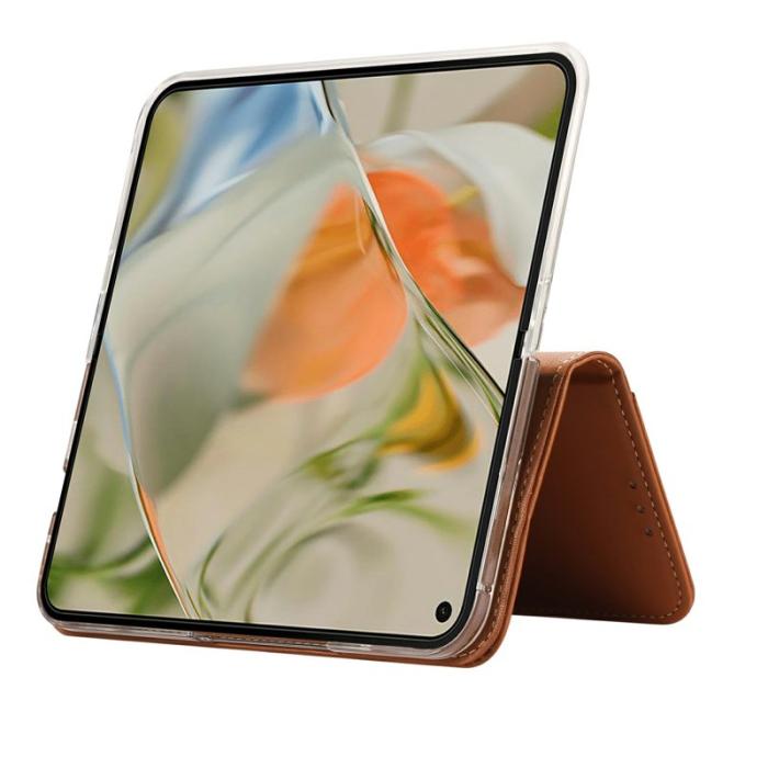 ABEEL - ABEEL Google Pixel 10 Pro Fodral RFID Blocker Läder Flip - Brun