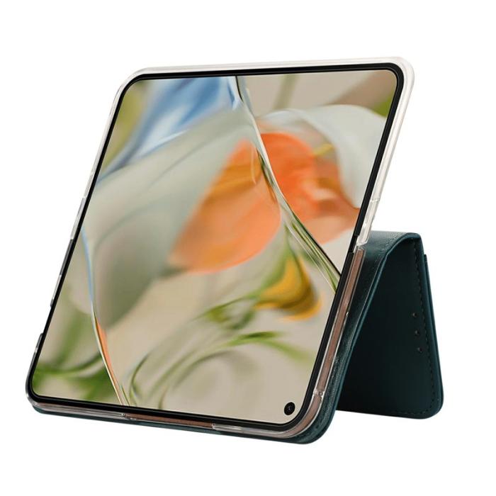 ABEEL - ABEEL Google Pixel 10 Pro Fodral RFID Blocker Läder Flip Grön