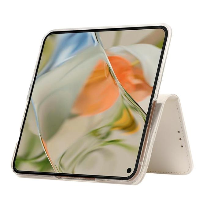 ABEEL - ABEEL Google Pixel 10 Pro Fodral RFID Blocker Läder Flip Vit