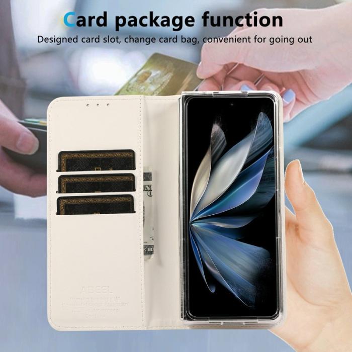 ABEEL - ABEEL Google Pixel 10 Pro Fodral RFID Blocker Läder Flip Vit