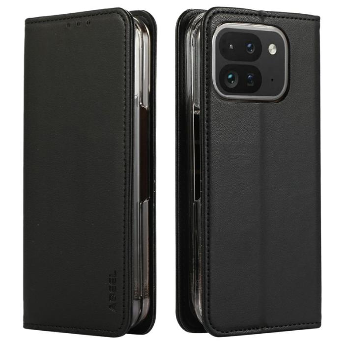 ABEEL - ABEEL Google Pixel 10 Pro Fodral RFID Blocker Läder Svart