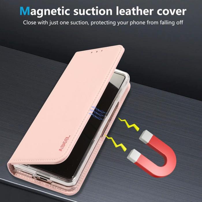 ABEEL - ABEEL Google Pixel 10 Pro Fodral RFID Blockering Läder - Rosa