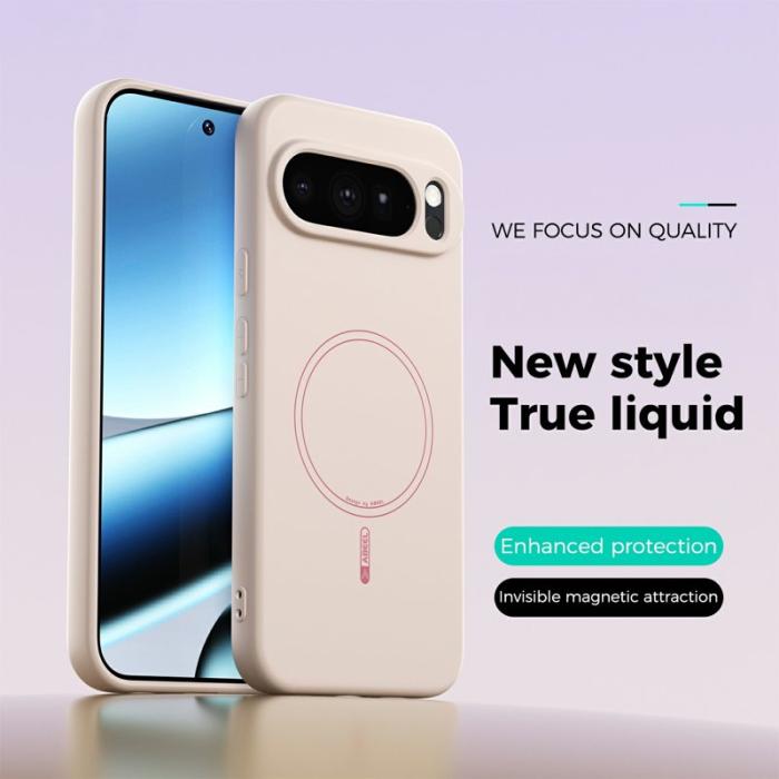 ABEEL - ABEEL Google Pixel 10 Pro XL Skal MagSafe Liquid Silicone Beige