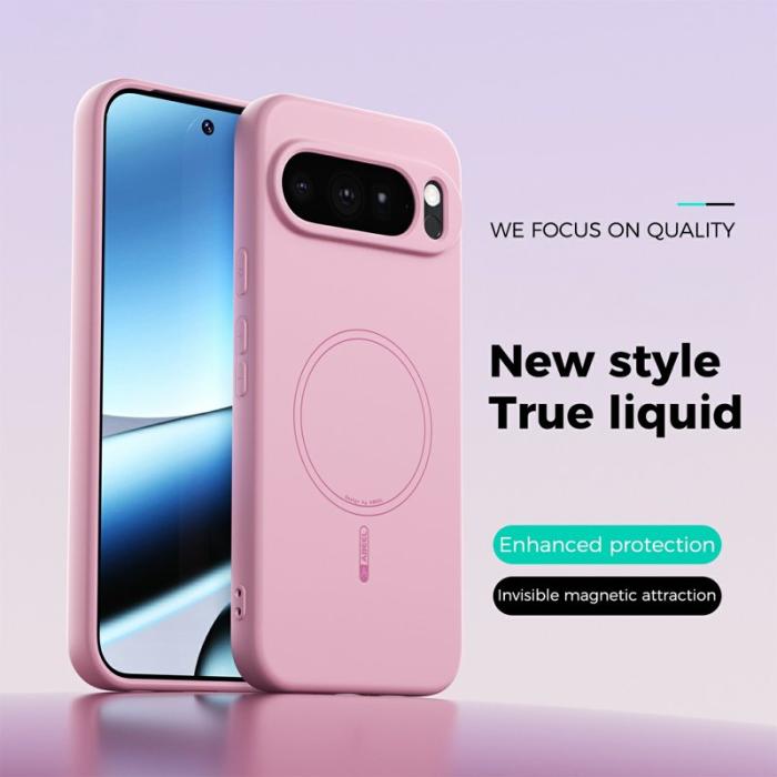 ABEEL - ABEEL Google Pixel 10 Pro XL Skal MagSafe Liquid Silicone Rosa