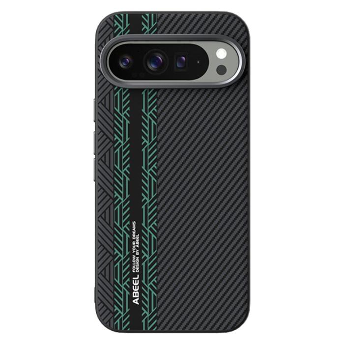 ABEEL - ABEEL Google Pixel 10 Pro XL Skal PC TPU Aluminium Läder - Textur 2