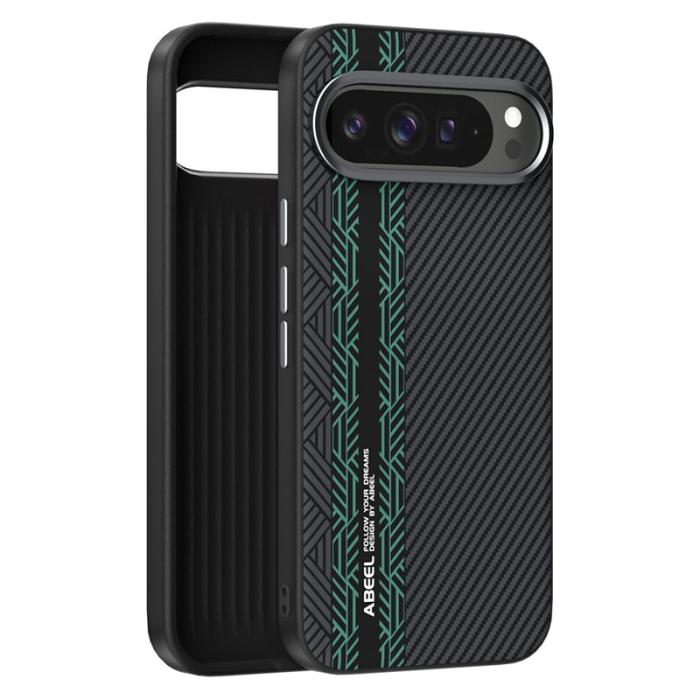 ABEEL - ABEEL Google Pixel 10 Pro XL Skal PC TPU Aluminium Läder - Textur 2
