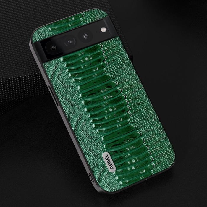 ABEEL - ABEEL Google Pixel 8 Pro Plånboksfodral Grön Äkta Läder TPU PC